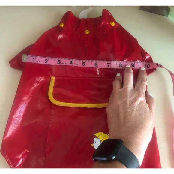 Pet Dog Apparel Rain Coat Slicker Jacket Red Size Medium - Picture 9 of 9